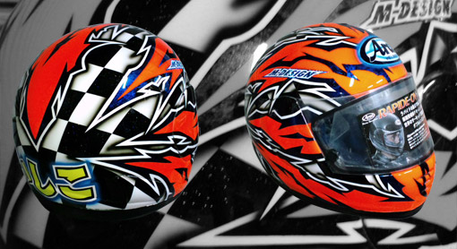 いしこ様 ヘルメットペイント: M-DESIGN バイク用ヘルメット カスタム